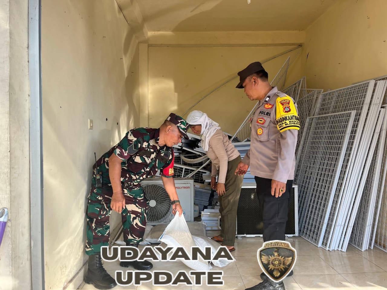 Kodim 1616/Gianyar melalui Babinsa, Kawal Ketat Logistik Bantuan Pangan di Blahbatuh