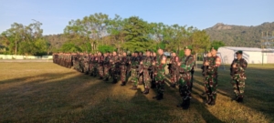 Dandim Kodim 1628/SB Ingatkan Prajurit Waspadai Judi Online dan Pinjaman Online Ilegal dalam Upacara 17-an