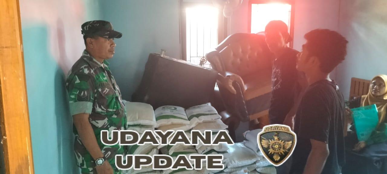 Babinsa Koramil 1614-03/Hu’u Kawal Distribusi Bantuan Beras untuk 245 KK di Desa Ranggo