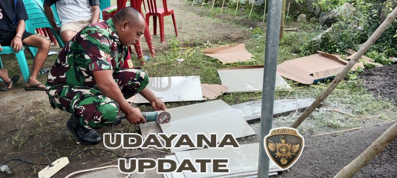 Pererat Komsos, Babinsa Koramil 1602-01/Ende Gotong Royong Bersama Warga Bangun Makam