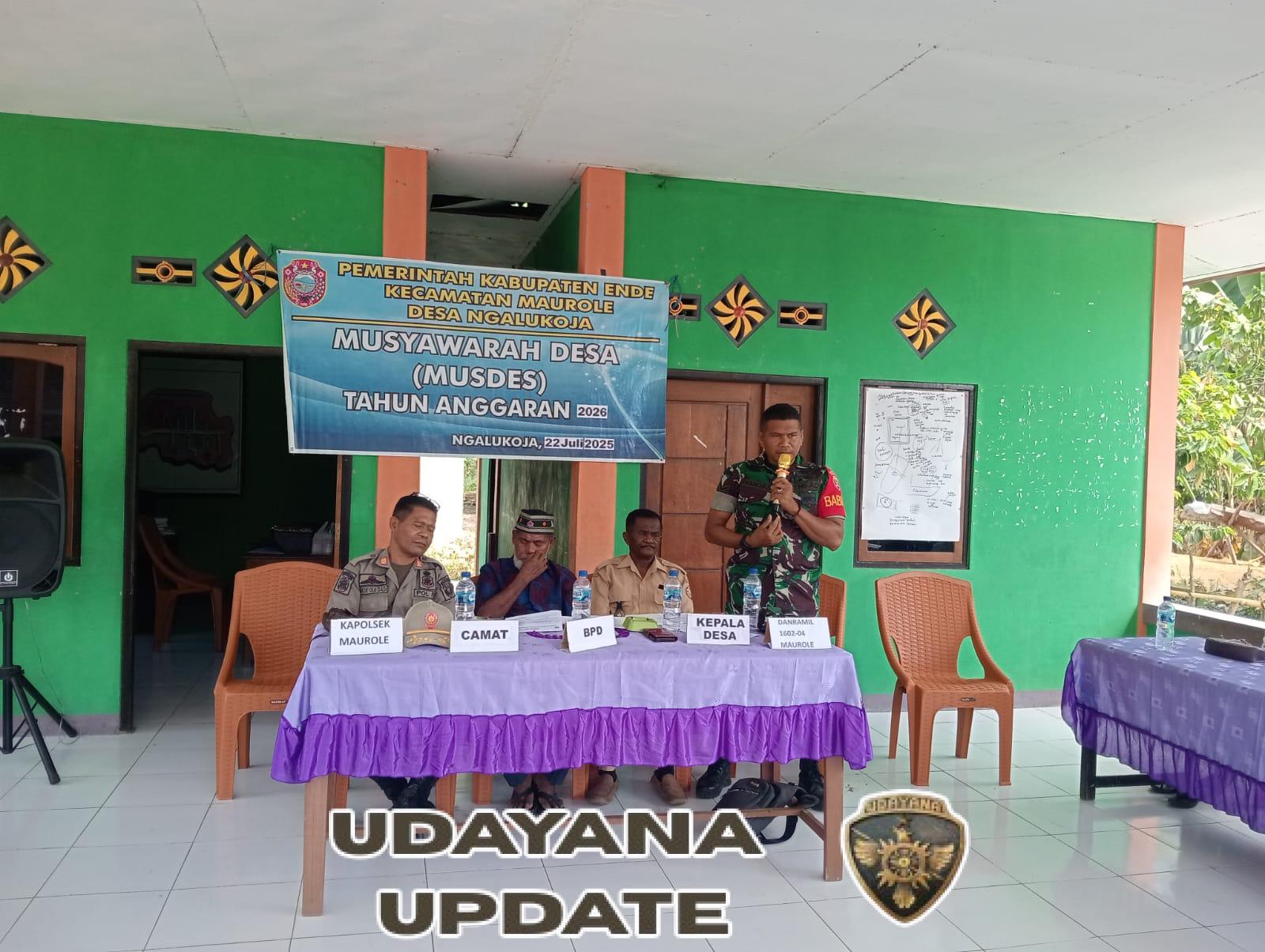 Babinsa Aktif Dampingi Masyarakat dalam Musyawarah Desa Rencana Kerja Pembangunan 2026