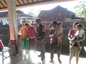 Serka I Wayan Mardika Hadiri Kegiatan Posyandu, Tekan Risiko Stunting