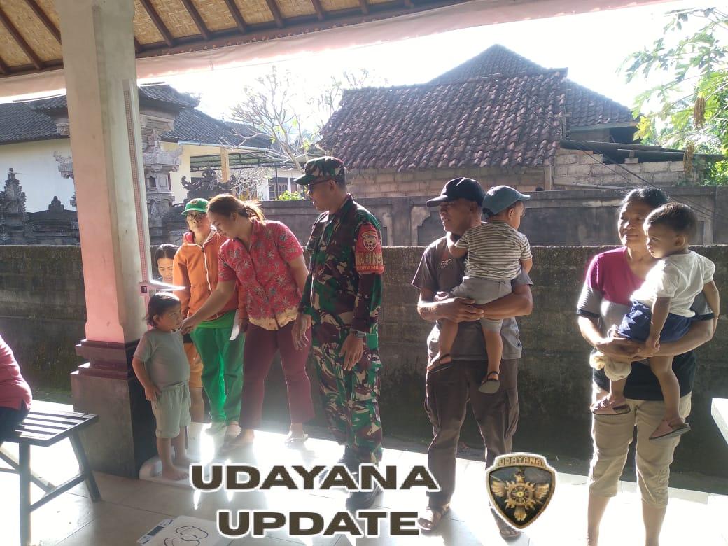 Serka I Wayan Mardika Hadiri Kegiatan Posyandu, Tekan Risiko Stunting