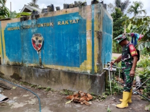 Babinsa Semparu Perawatan Intensif Pompa Hydram Agar Tetap Optimal Digunakan Masyarakat