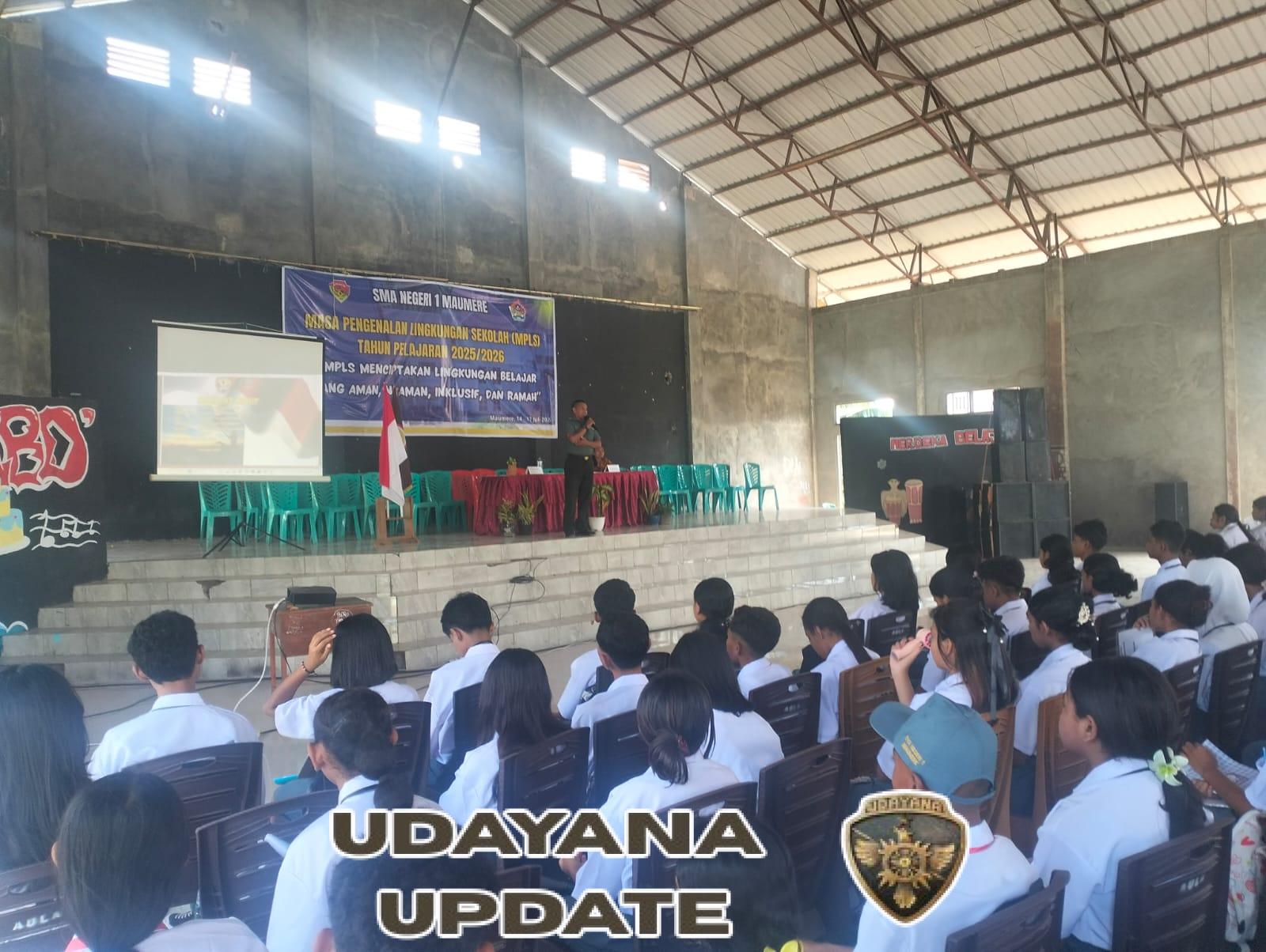 Sosialisasi Wawasan Kebangsaan dan Bela Negara, Kasdim 1603/Sikka Berbagi Pengetahuan dengan Siswa SMAN 1 Maumere