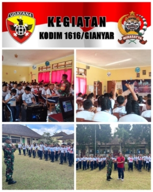 Babinsa Koramil 1616-07/Payangan Giat Berikan Materi Bela Negara kepada 102 Siswa