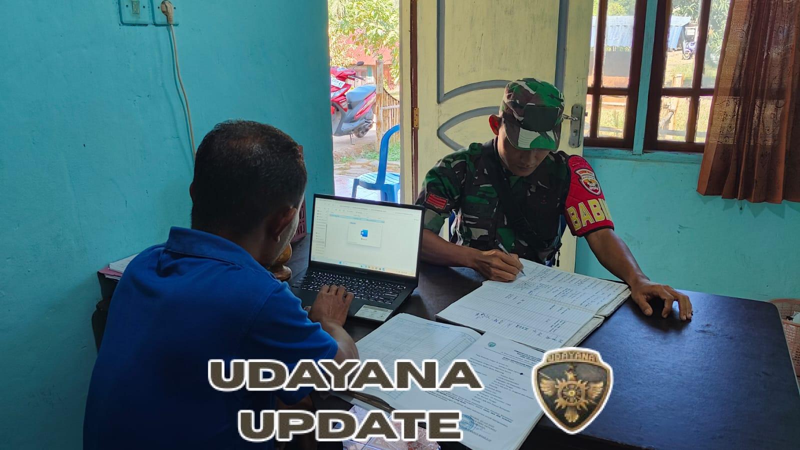 Babinsa Kodim 1602/Ende Aktif Monitoring dan Mengamankan Wilayah Binaan