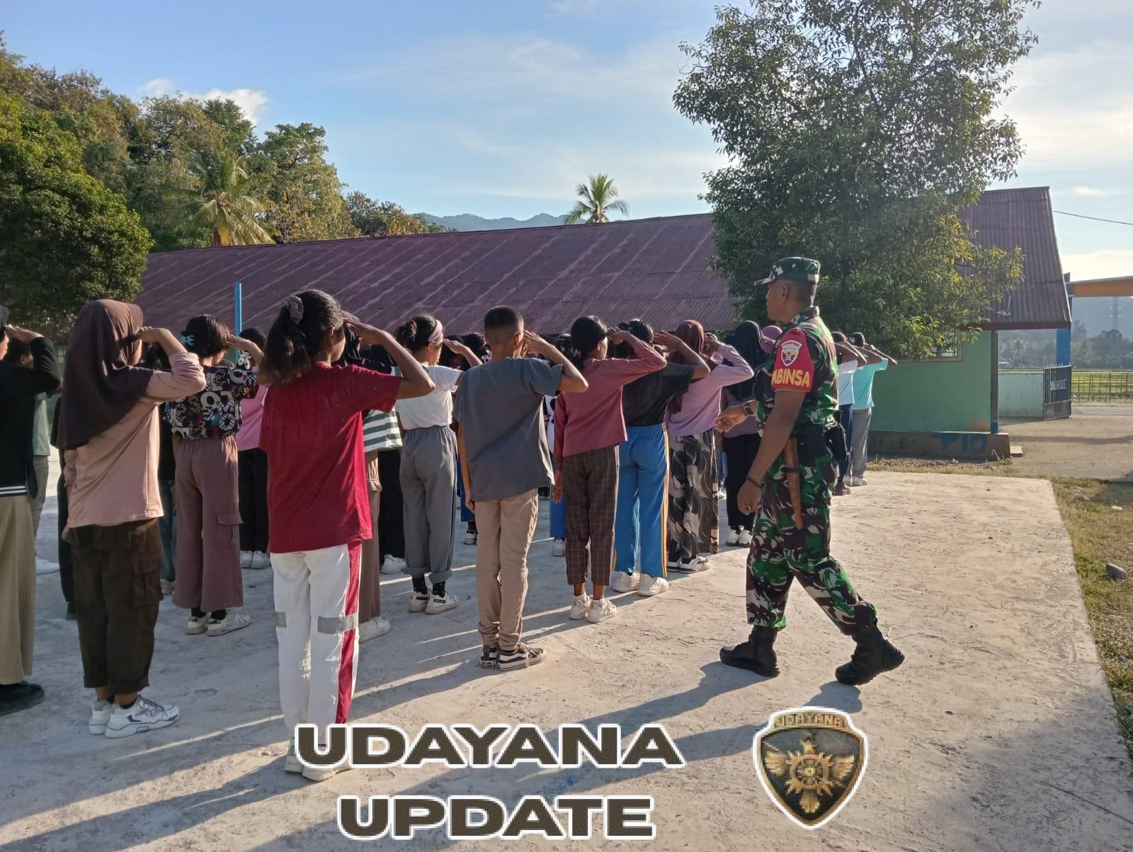 126 Siswa SMPN 1 Maurole Antusias Ikuti Pelatihan PBB Bersama Babinsa Maurole