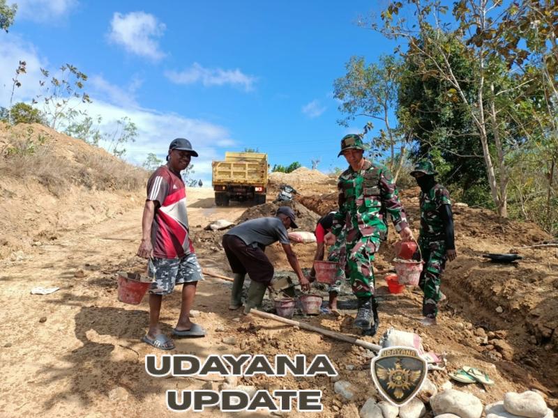 Bangun Jalan Pendekat, Satgas TMMD 125 Kodim Belu Mudahkan Akses Transportasi Warga