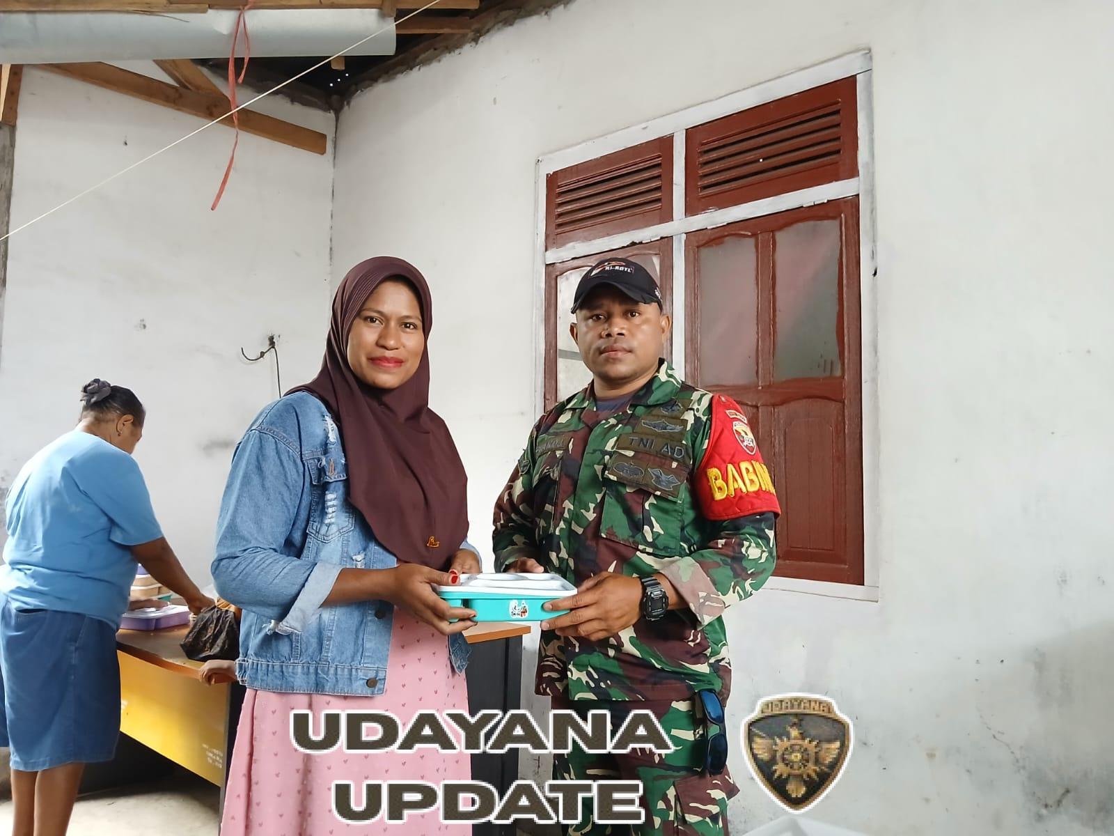 Babinsa Turut Sukseskan Pembagian Makanan Bergizi untuk Warga Rentan Gizi