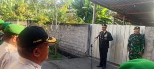 Upacara militer pemberangkatan Jenazah Alm Serma Purn Aventinus Dawi, Dandim harapkan keluarga tabah dan ikhlas.