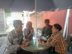 Babinsa Koramil 1616-02/Ubud Perkuat Sinergi TNI–Polri dan Pecalang di Peliatan