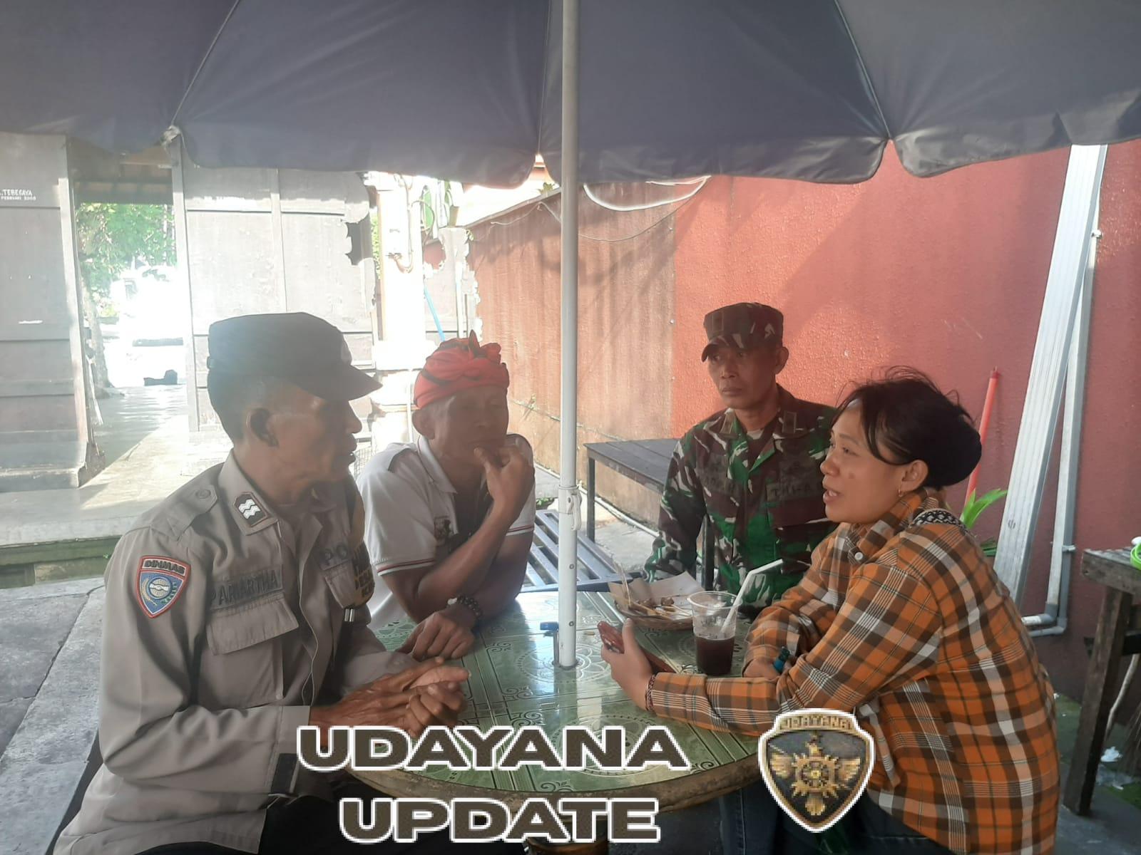 Babinsa Koramil 1616-02/Ubud Perkuat Sinergi TNI–Polri dan Pecalang di Peliatan