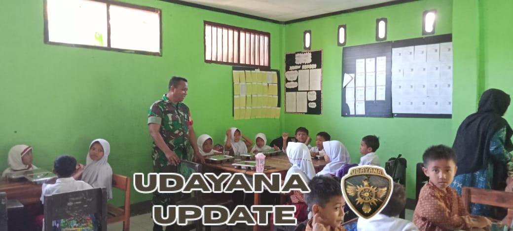Babinsa Koramil Hu’u Aktif Dorong Suksesnya Program Makan Bergizi Gratis