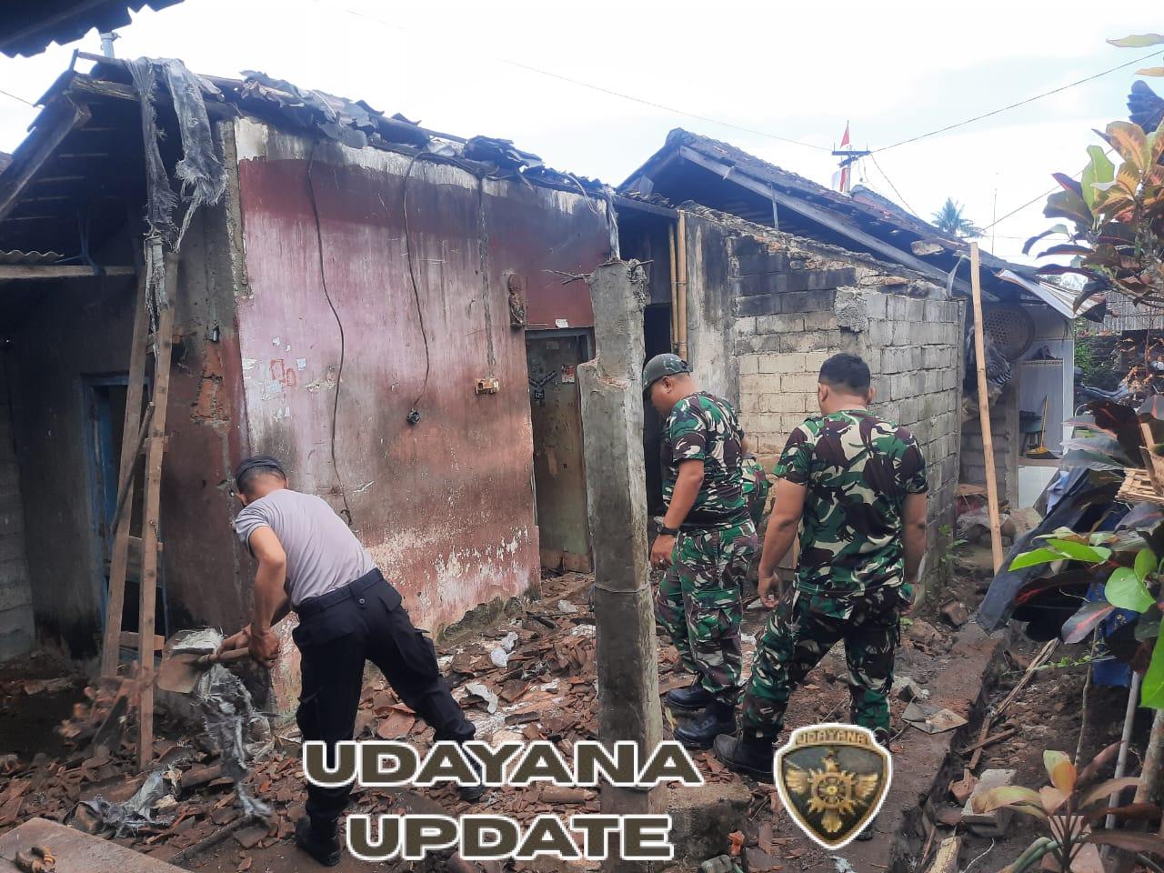 Wujud Kepedulian, Koramil Kerambitan Turut Sukseskan Program RTLH Pemda Tabanan