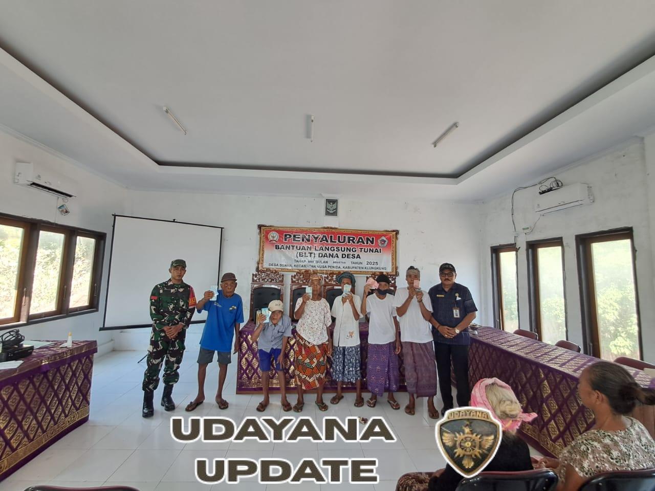 BLT DD Bulan Agustus Cair, Babinsa Suana Hadir Pastikan Penyaluran Tepat Sasaran