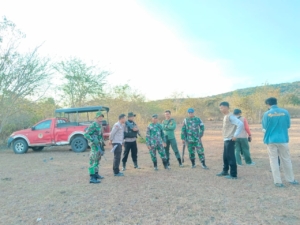 Kodim 1614/Dompu Bersama TN Tambora Amankan Jalur Rawan Kehutanan