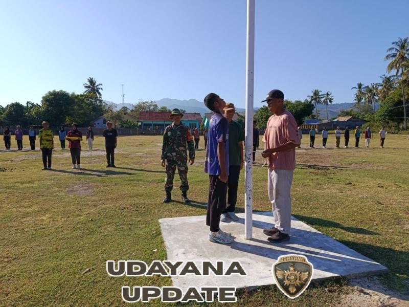 Tumbuhkan Semangat Merah Putih, Babinsa Latih Paskibra Kilo