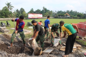 TNI dan Warga Gotong Royong Wujudkan Tower Reservoir 20 M³ di Banjar Bucuan