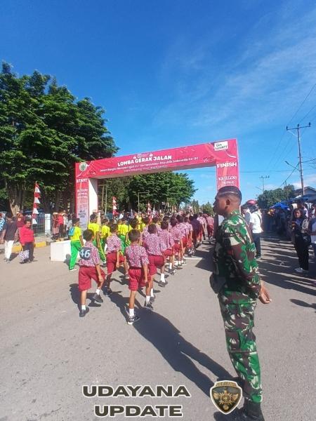 Gerak Jalan Antar Instansi 10 KM Berjalan Lancar dan Aman Berkat Pengamanan Kodim 1621/TTS dan Polres TTS
