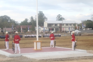 Dandim 1629/SBD Hadiri Upacara Penurunan Bendera HUT RI ke-80 di Lapangan Galatama