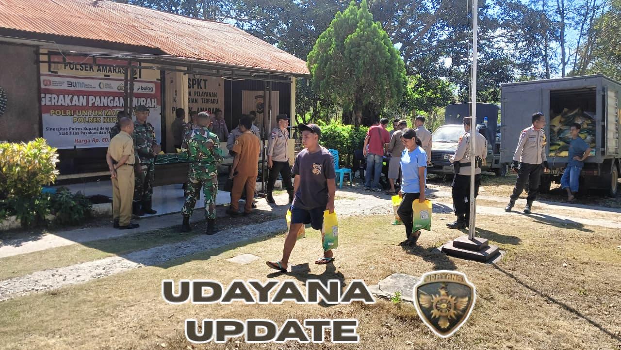 Gerakan Pangan Murah Polres Kupang Disambut Warga Amarasi