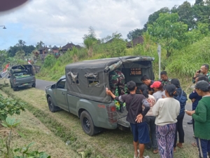 Desa Payangan Dapat Gerakan Pangan Murah Beras SPHP dari Kodim 1619/Tabanan