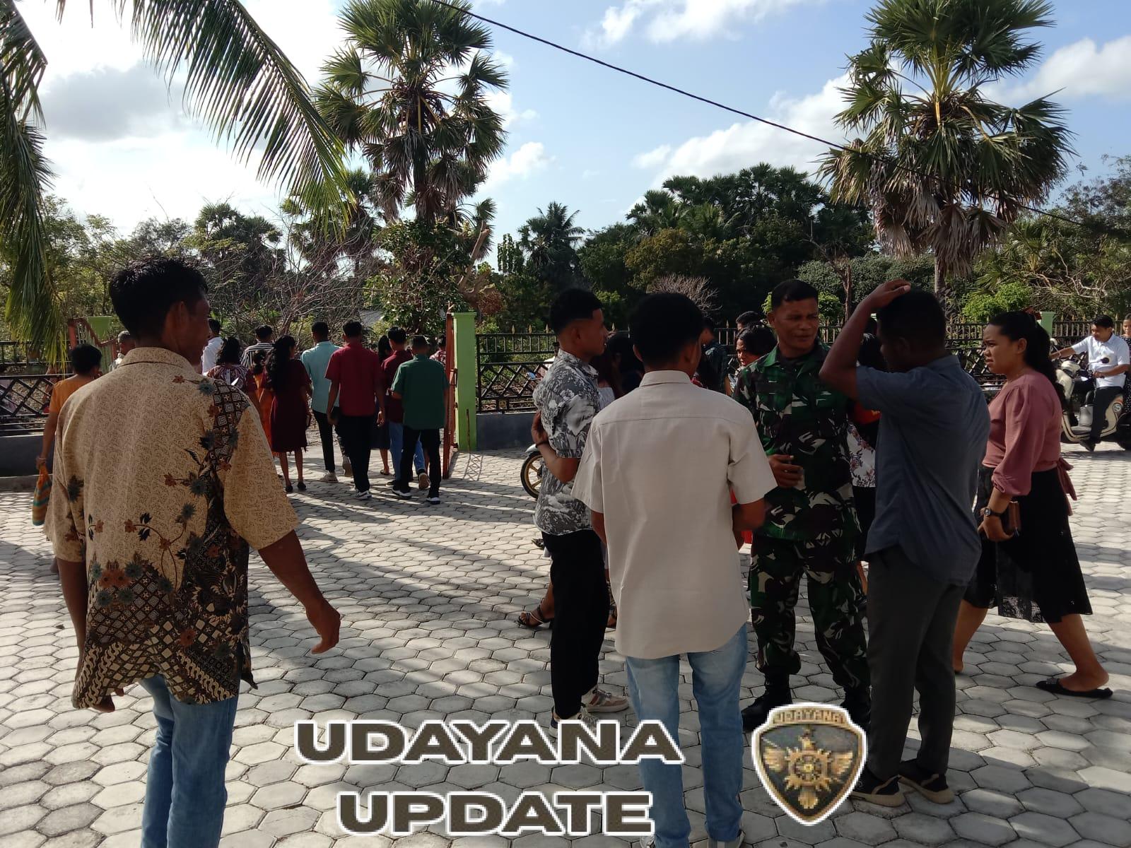 Berikan Rasa Aman dan Nyaman Dalam Beribadah Babinsa PAM Gereja