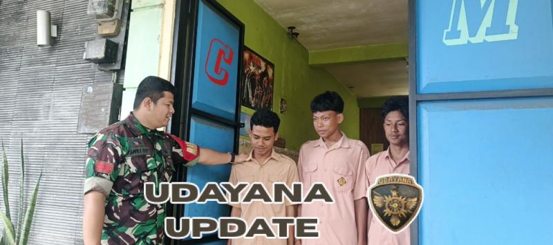 Babinsa Koramil 1602-01/Ende Tingkatkan Disiplin Pelajar Lewat Monitoring Langsung