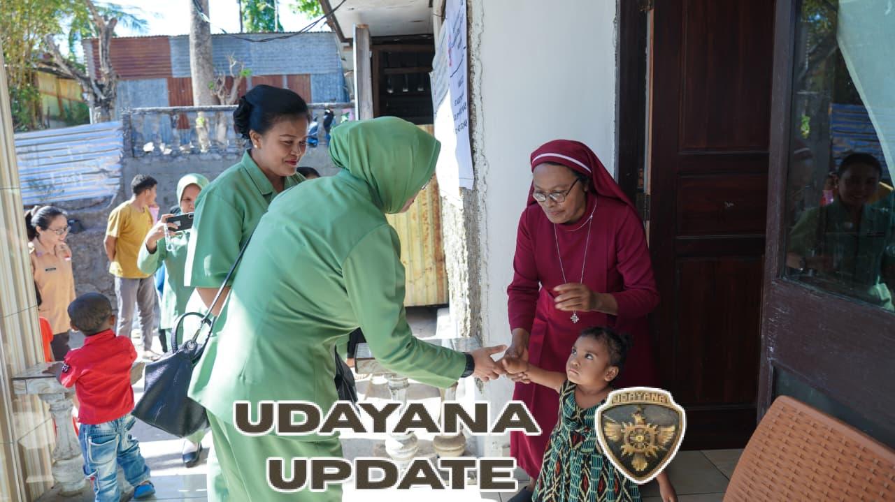 Wujud Kepedulian, Persit KCK Koorcab Rem 161 PD IX/Udayana Sambangi Panti Asuhan Guardian Holy Angel