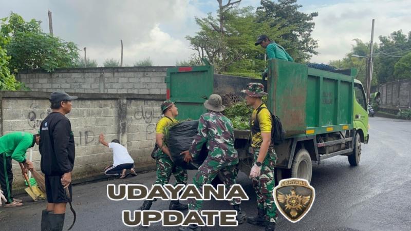 Semangat Kemanunggalan TNI-Rakyat Terlihat dalam Karya Bakti di Denpasar