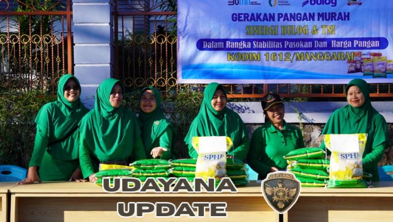 Kodim 1612/Manggarai Bersama BULOG Turunkan Harga Pangan Lewat Pasar Murah