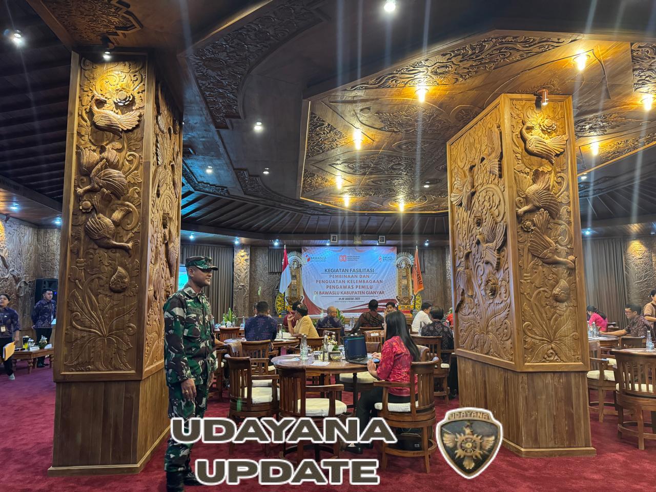 Bawaslu Gianyar Gelar Pembukaan Fasilitasi Pembinaan dan Penguatan Kelembagaan, Babinsa Hadir Beri Dukungan