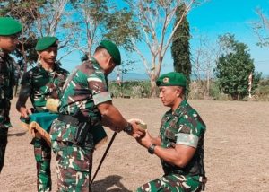 Acara Pengukuhan Warga baru Brigif 21/Komodo yang di pimpin oleh Danbrigif 21/Komodo.