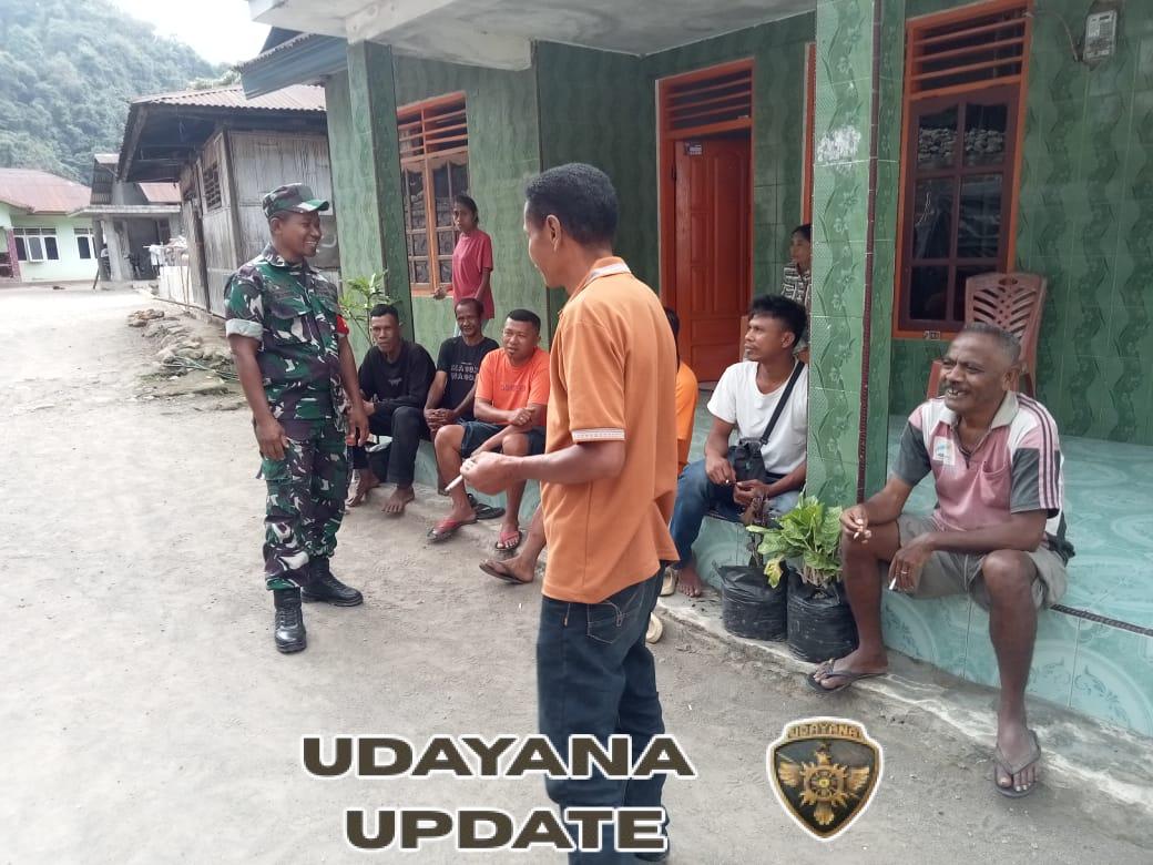 Tingkatkan Kepedulian dan Keamanan, Babinsa Kodim 1602/Ende Terjun Langsung ke Wilayah Binaan