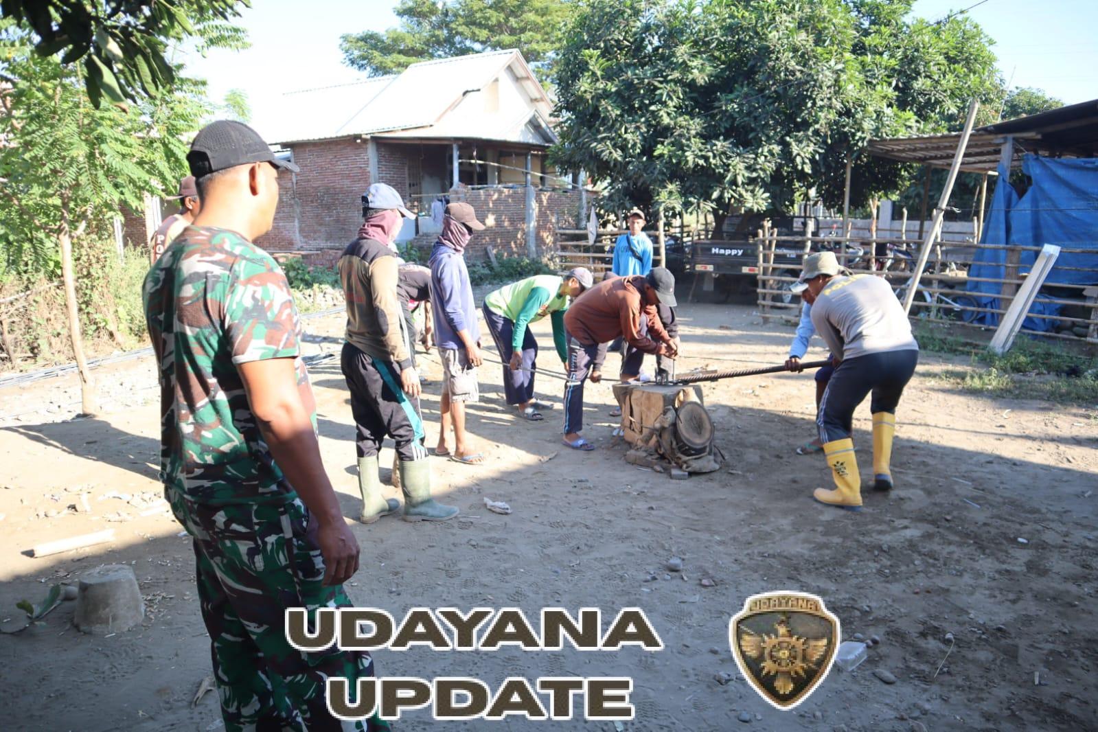 ‎Bekisting dan Rangka Beton Jadi Fokus Pengerjaan Jembatan Linpas TMMD ke-125