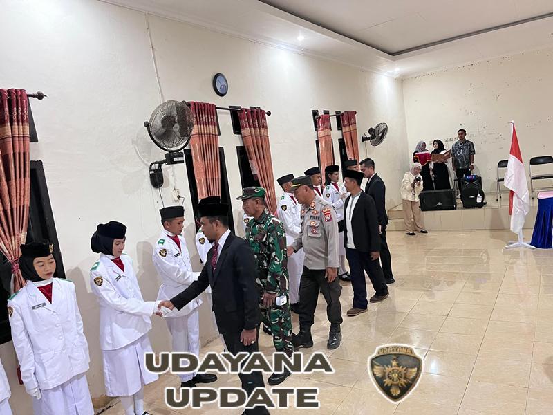 Pengukuhan Paskibra Lunyuk Berlangsung Khidmat, Danramil Sampaikan Ucapan Selamat