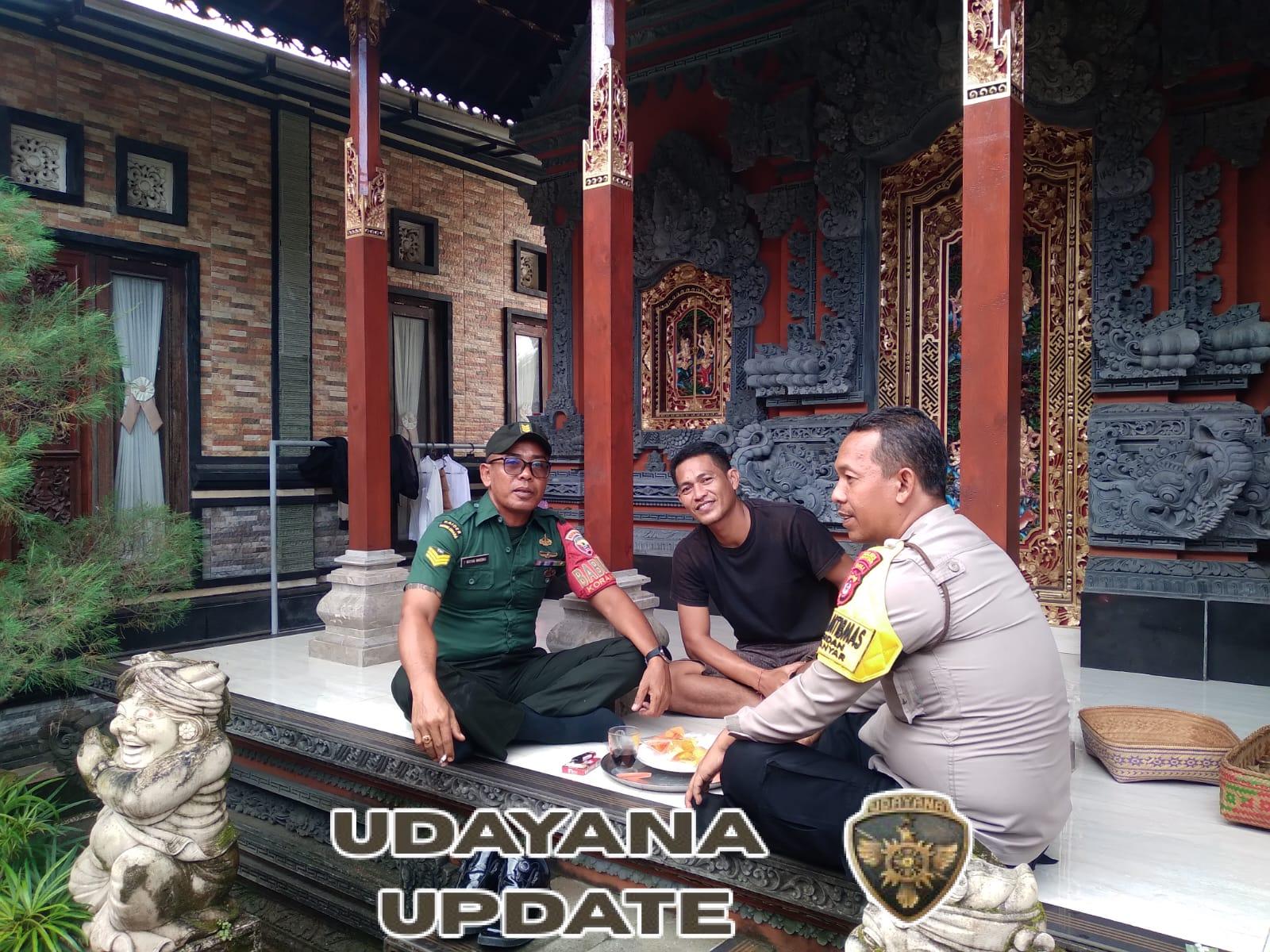 Babinsa dan Bhabinkamtibmas Bersinergi Jaga Kondusifitas Desa Sidan