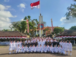 Dandim 1623/Karangasem menghadiri upacara peringatan HUT ke – 80 kemerdekaan Republik Indonesia tahun 2025.