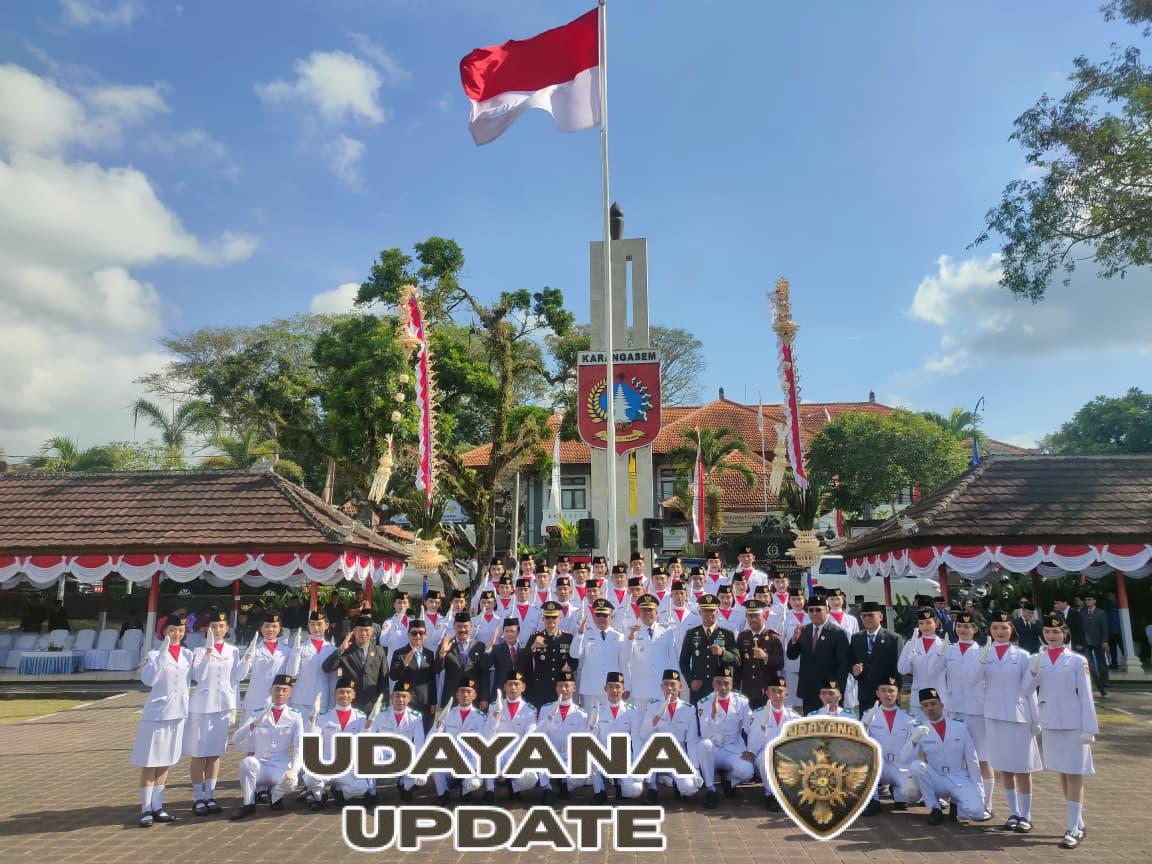 Dandim 1623/Karangasem menghadiri upacara peringatan HUT ke – 80 kemerdekaan Republik Indonesia tahun 2025.