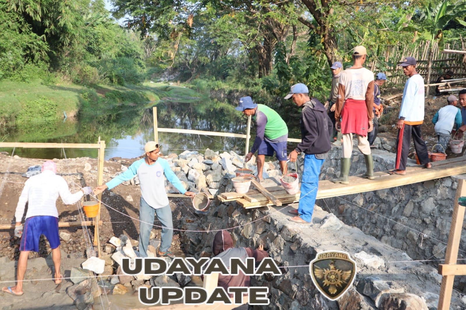 Gotong Royong TNI dan Warga, Pondasi Ke-3 Jembatan Persawahan Kalabeso Mulai Dibangun