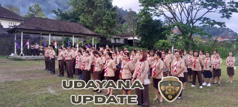 Perkuat semangat gotong royong, Personel Koramil 1623-04/Sidemen hadiri kegiatan Gerakan Pramuka Kwartir Ranting Sidemen.