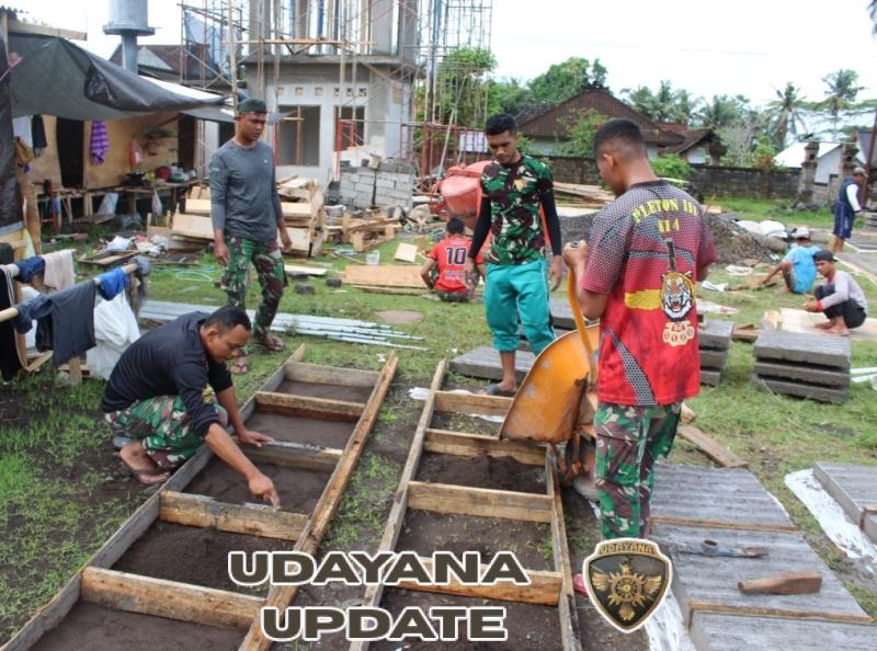 Dan SSK Lettu Prajana Pimpin Pembangunan Tower Air untuk 8 Banjar