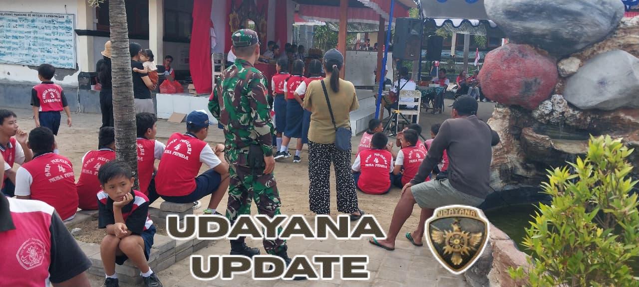 DiHadiri Babinsa, Pelajar SD, SMP Dan SMA Di Lembongan Adu Wawasan Akademik Dalam Lomba Cerdas Cermat