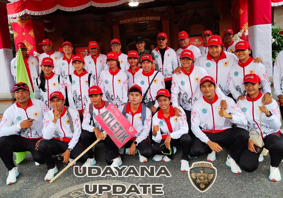 Dandim 1611/Badung Hadiri Pengukuhan dan Pelepasan Kontingen PORPROV Kota Denpasar