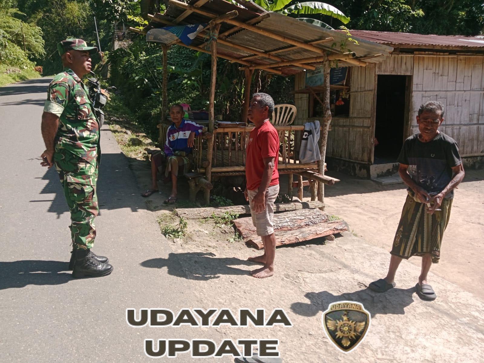 Kehadiran Babinsa Disambut Antusias, TNI AD Aktif Pantau Wilayah Binaan di Ende Utara