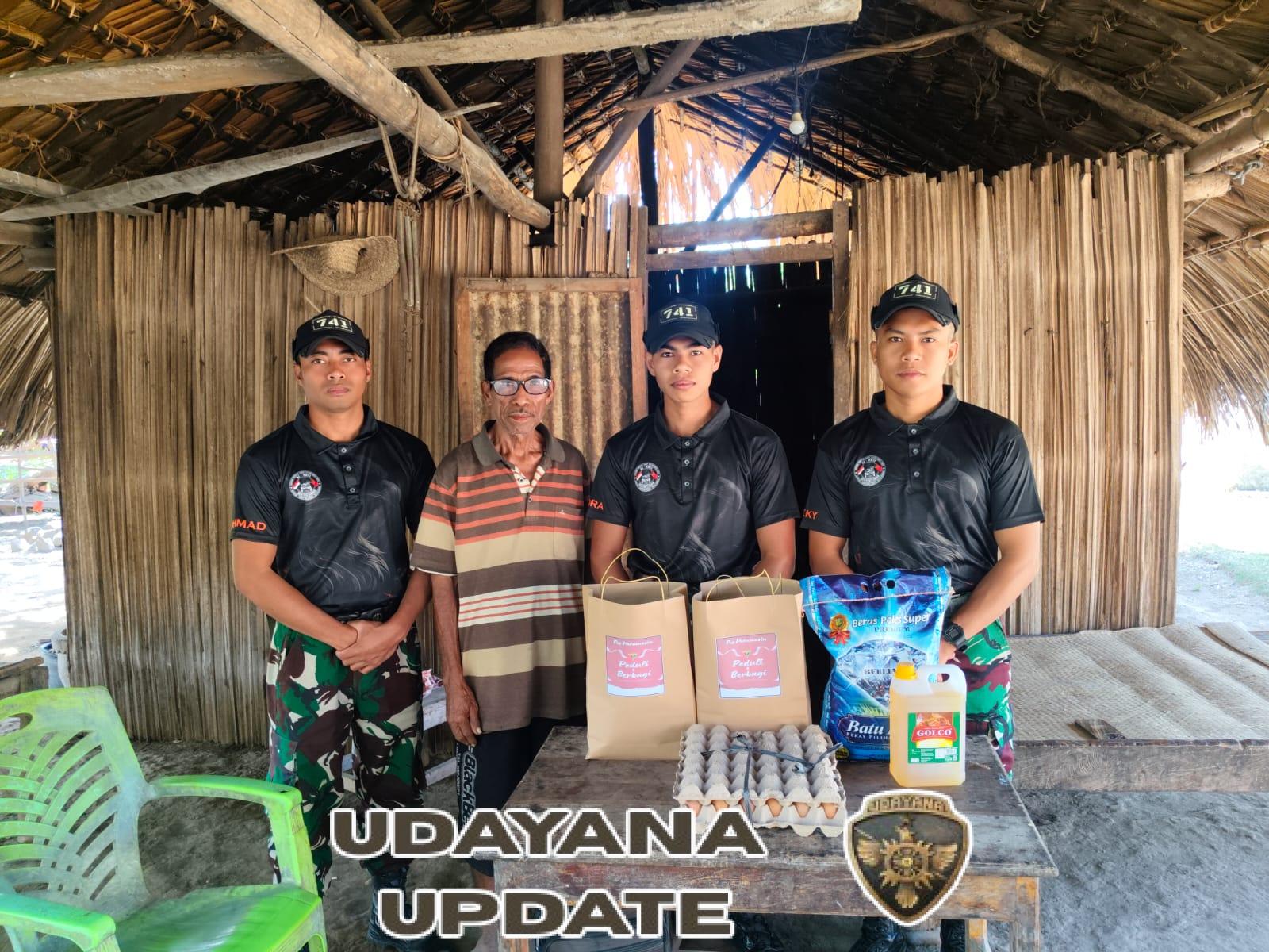 Momen Akhir Agustus, Pos Motamasin Nyatakan Kepedulian Dengan Bagikan Sembako Kepada Veteran di Perbatasan