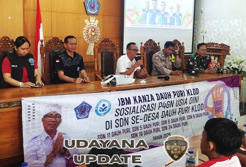 IBM KANZA dan BNN Kota Denpasar bersama Babinsa Sosialisasi P4GN Usia Dini