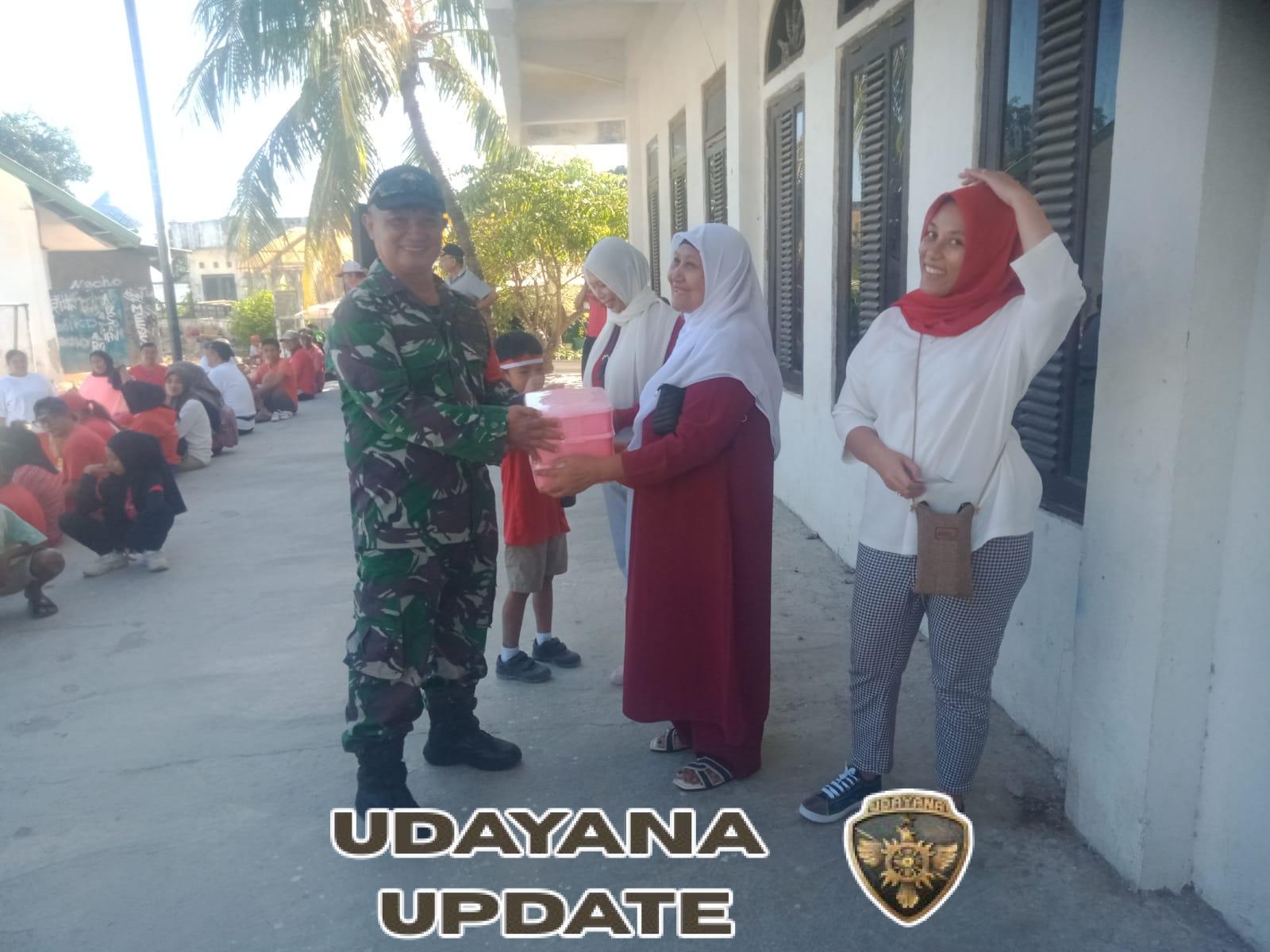 Semarak HUT RI, Babinsa Airmata Dampingi Gerak Jalan Sehat