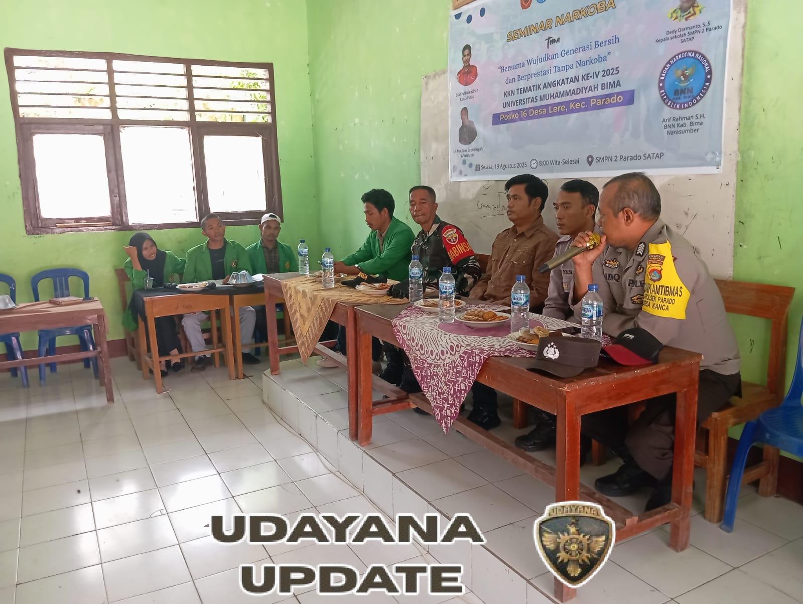 Babinsa Lere Bersama BNN dan Mahasiswa KKN Kampanyekan Generasi Bersih dari Narkoba